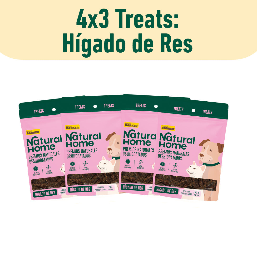 Pack 4x3 Treats: Hígado de Res