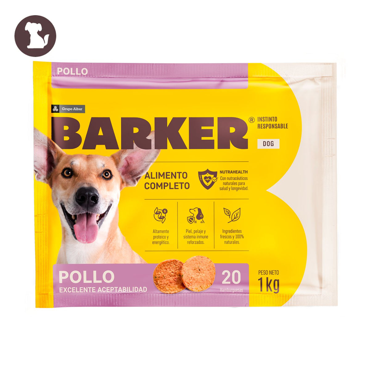 Barker Pollo 1KG (20 Hamburguesas)