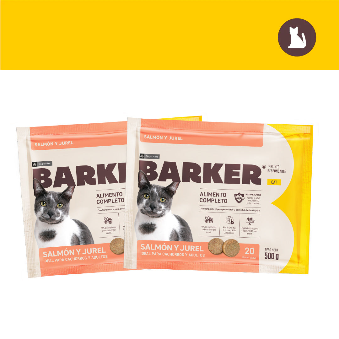 2 bolsas Barker Cat Salm n y Jurel 500gr