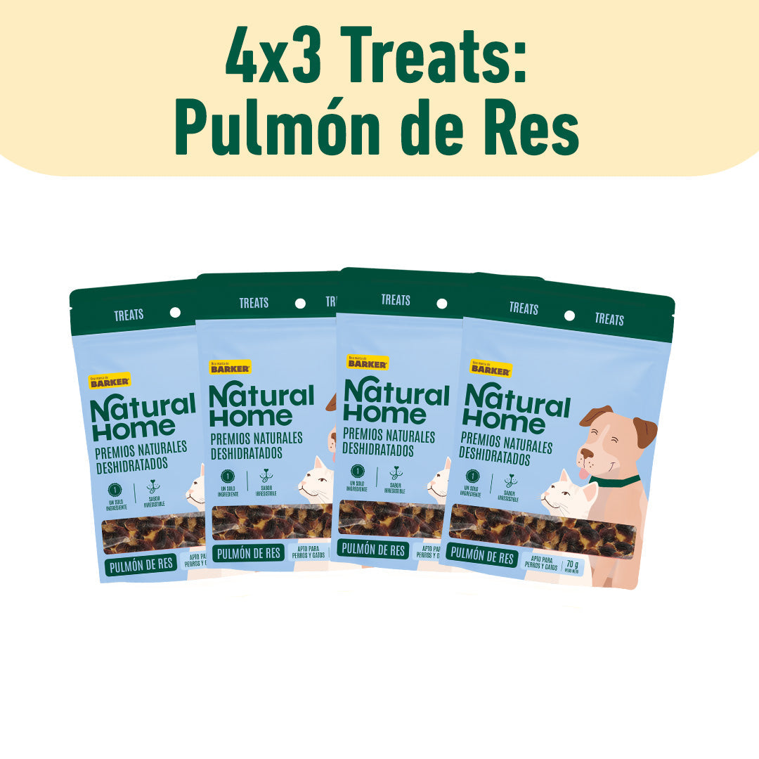 Pack 4x3 Treats: Pulmón de Res