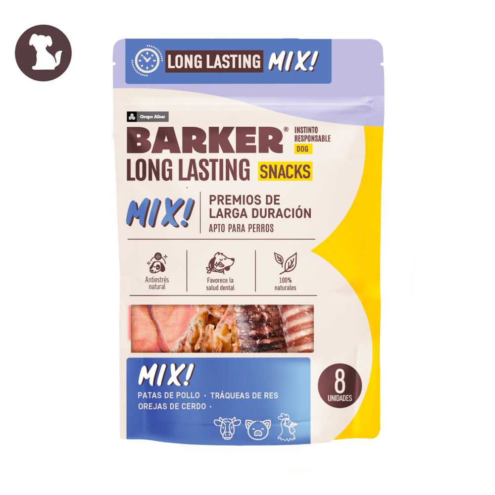Long Lasting Snacks MIX - Patas, Orejas y Tráqueas (8 unidades)