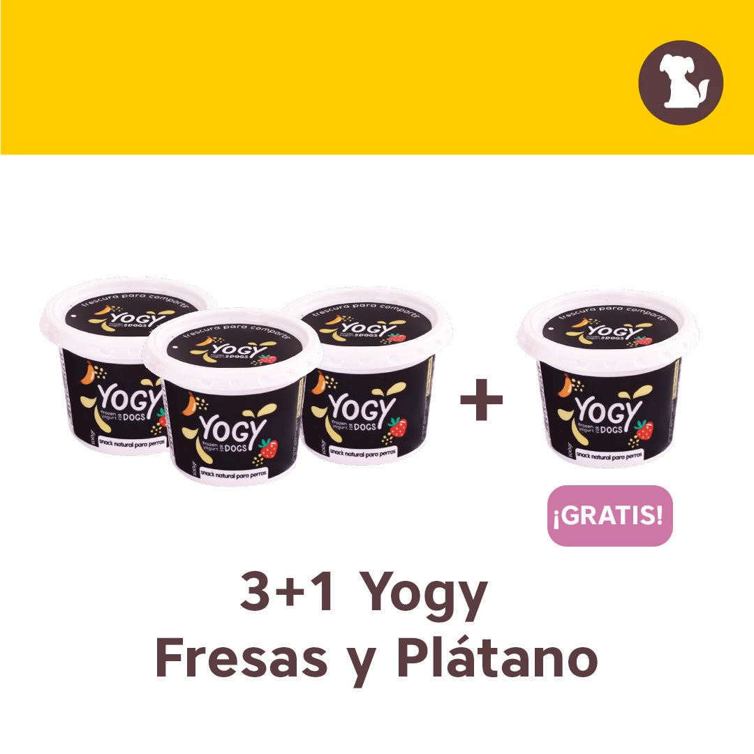 3+1 en Yogy Fresa y Plátano